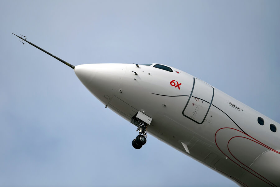 Second Falcon 6X makes successful first flight
