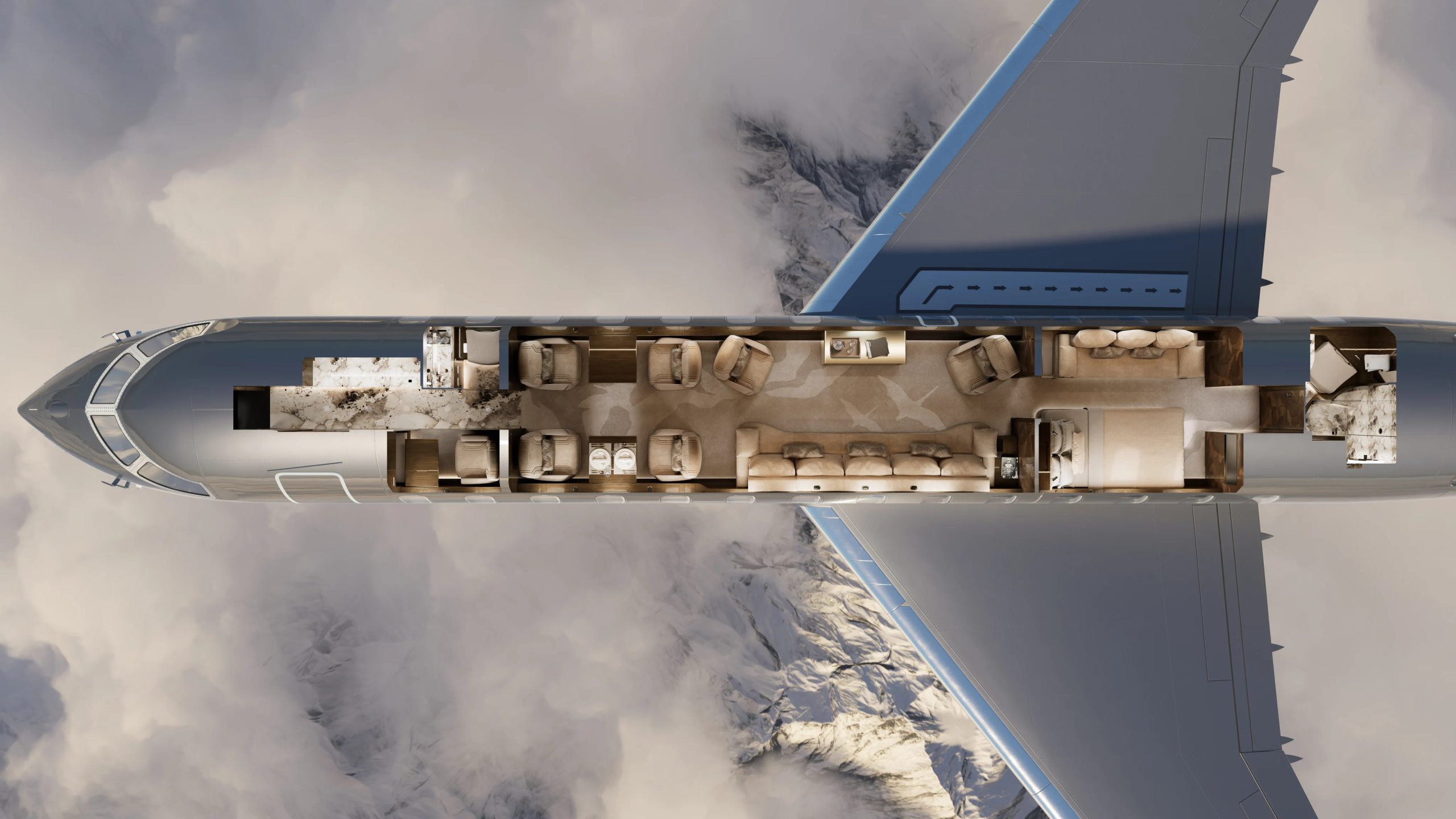 Bombardier, ELIE SAAB debut bespoke Global 8000 cabin design