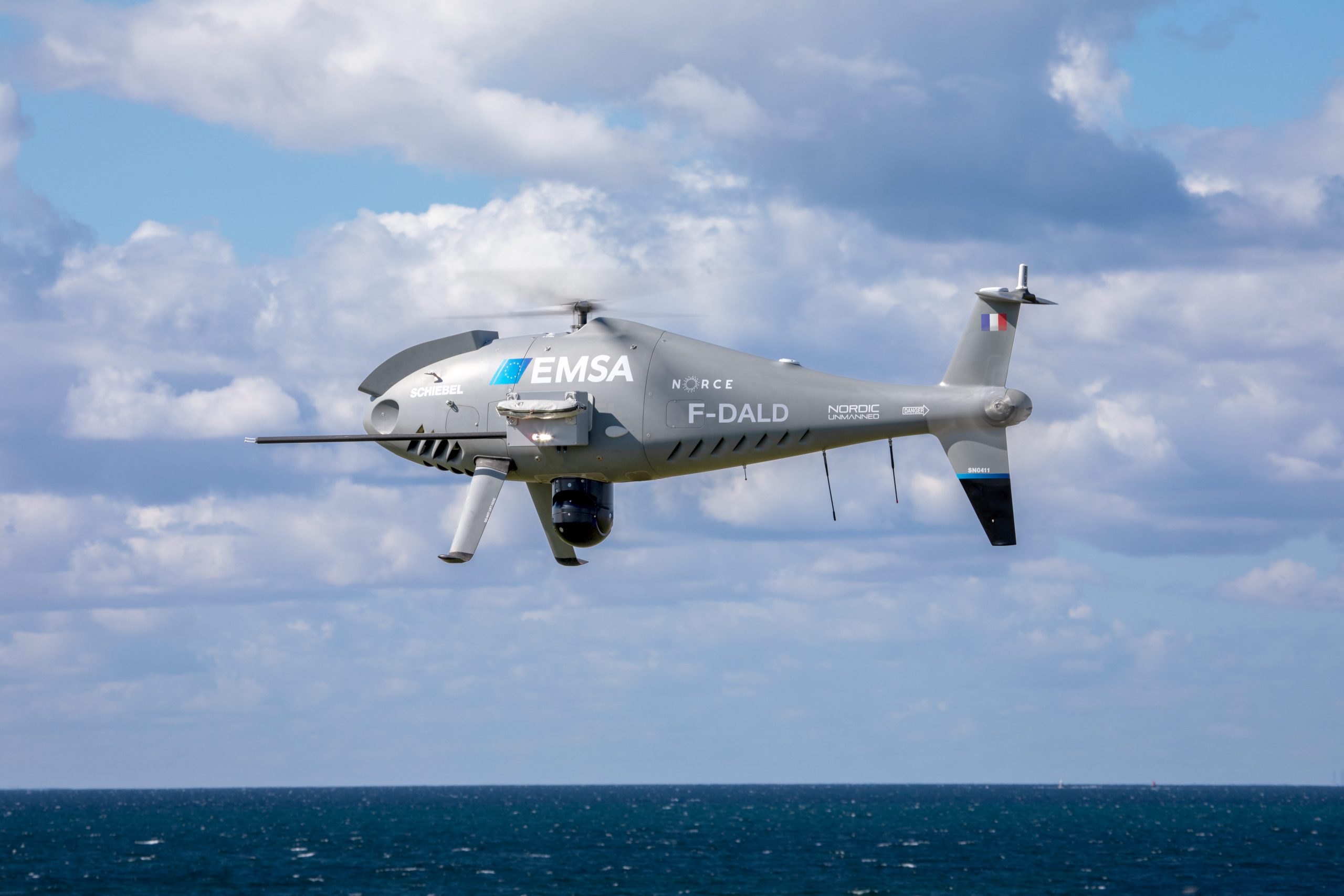 Schiebel Camcopter S-100 and Nordic Unmanned monitor ship emissions