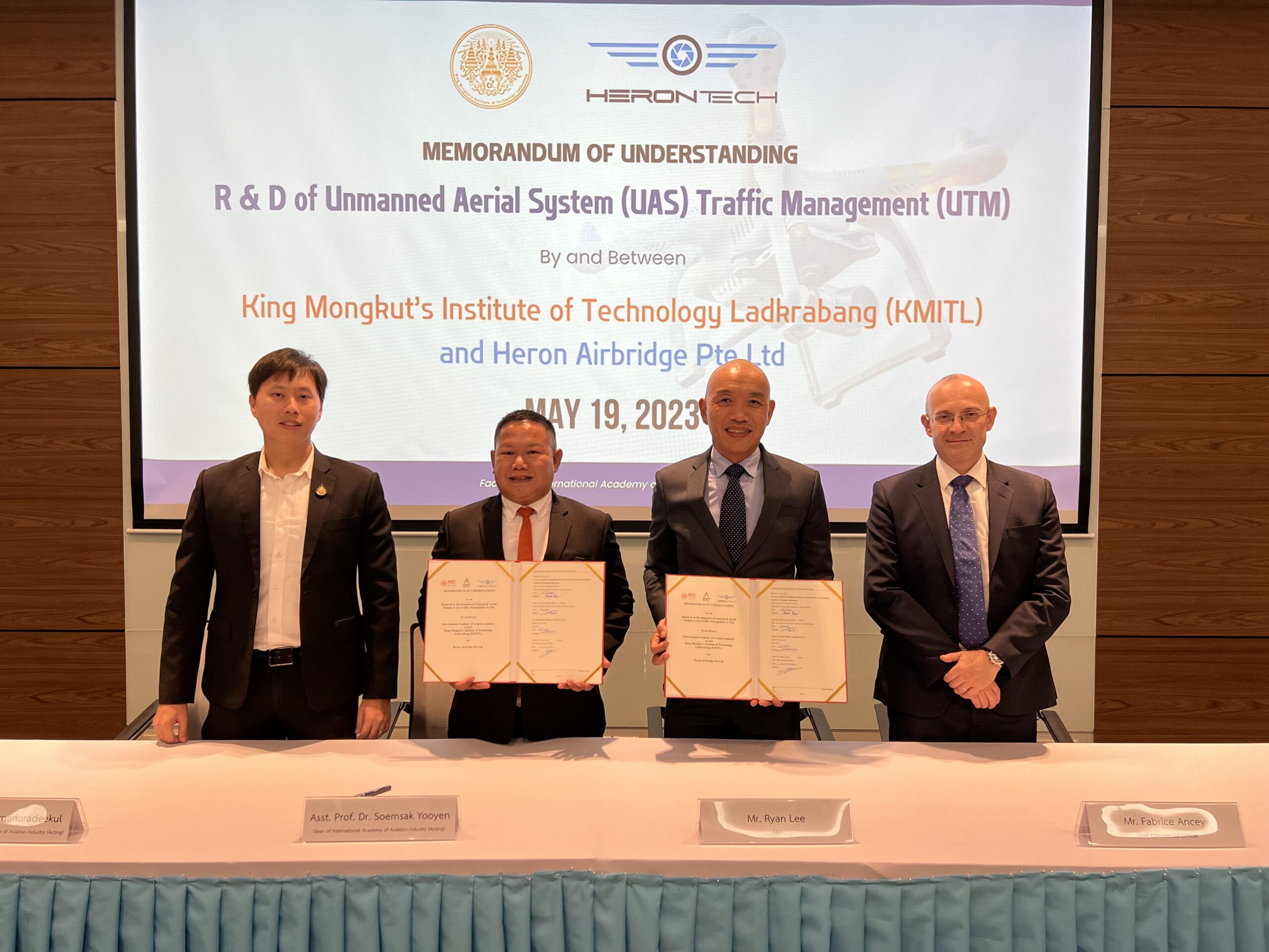 Heron AirBridge signs partnership with Thailand’s King Mongkut’s Institute of Technology Ladkrabang