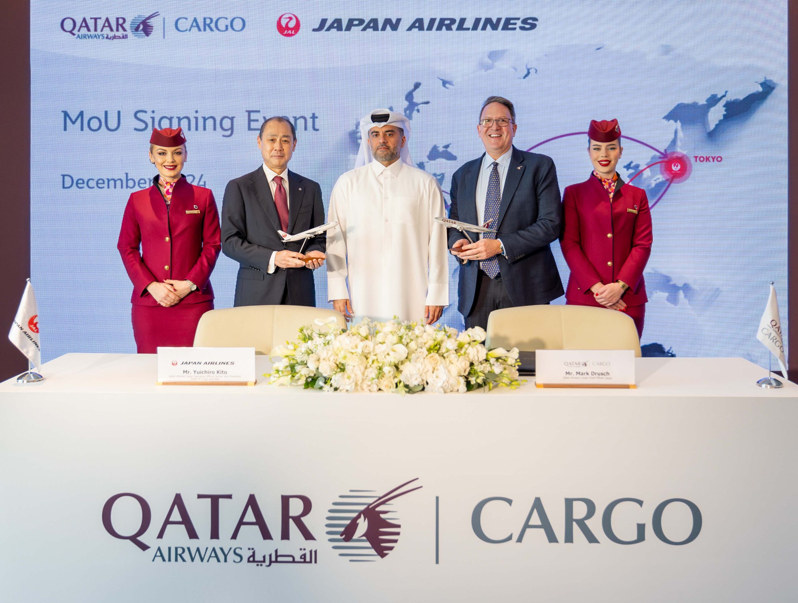 Qatar Airways Cargo, JAL sign MOU