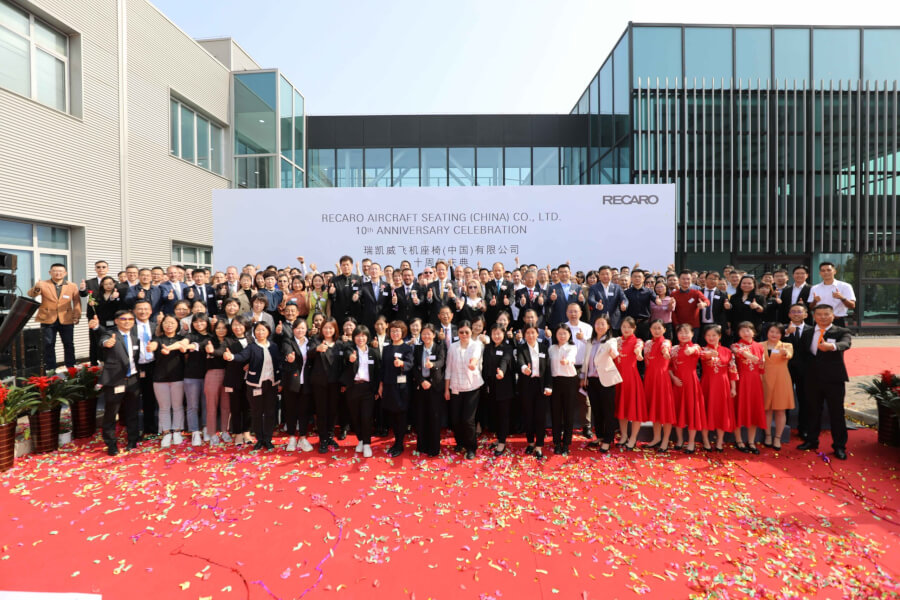 RECARO Aircraft Seating celebrates 10 years in China, completes Phase III facility expansion