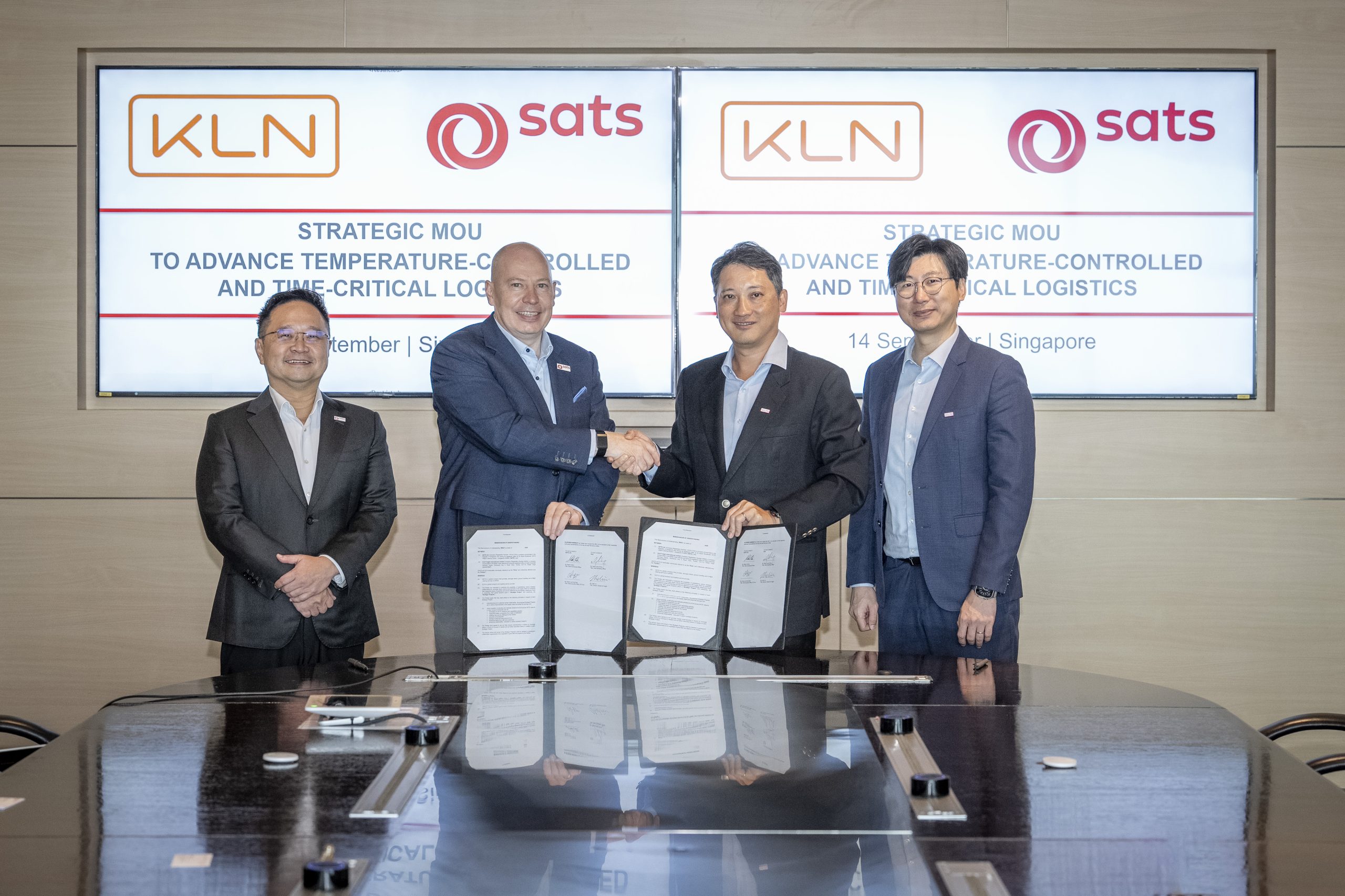 KLN and SATS sign MOU for time-critical logistics